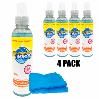 HiperLimpio Max Q Liquido Anti-reflejante 250 ML 4pzs
